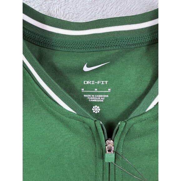Nike Dri-FIT Quarter Zip Pullover Mens Medium Green White Long Sleeve FJ9549-341 - Picture 5 of 13